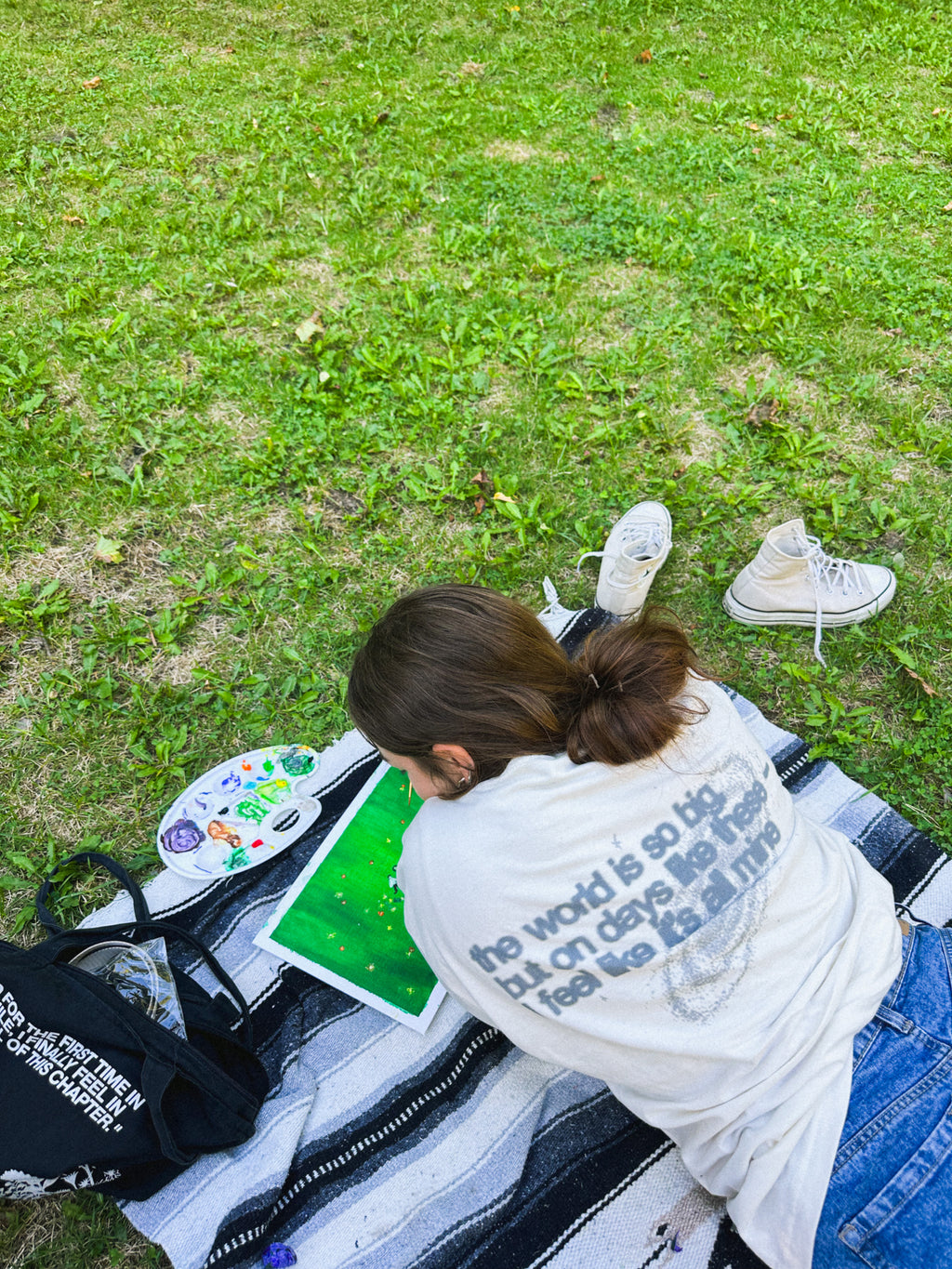 'THE WORLD IS MINE' CLOUDY WHITE LONG SLEEVE