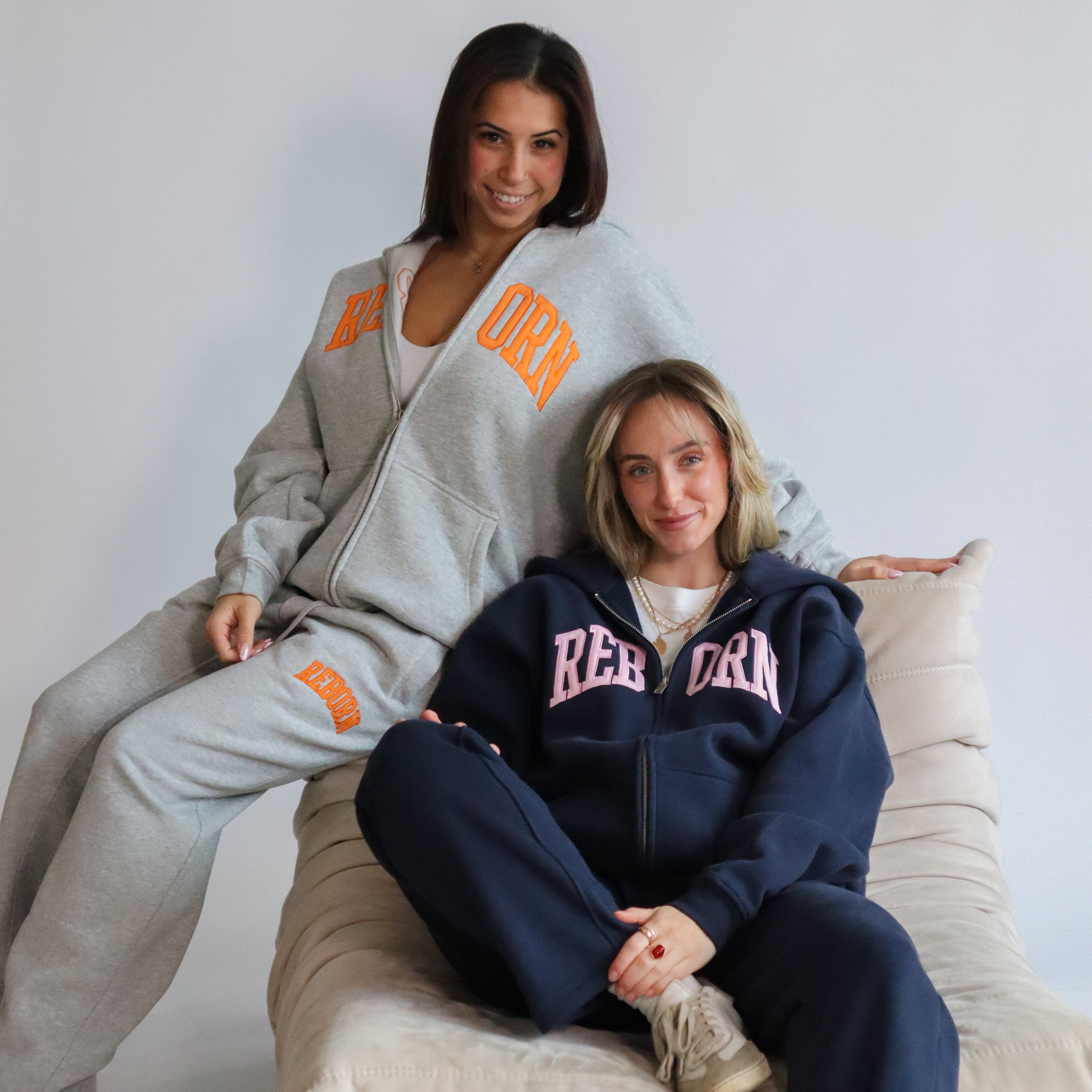 VARSITY ZIP HOODIE IN GREY *PRE-ORDER*