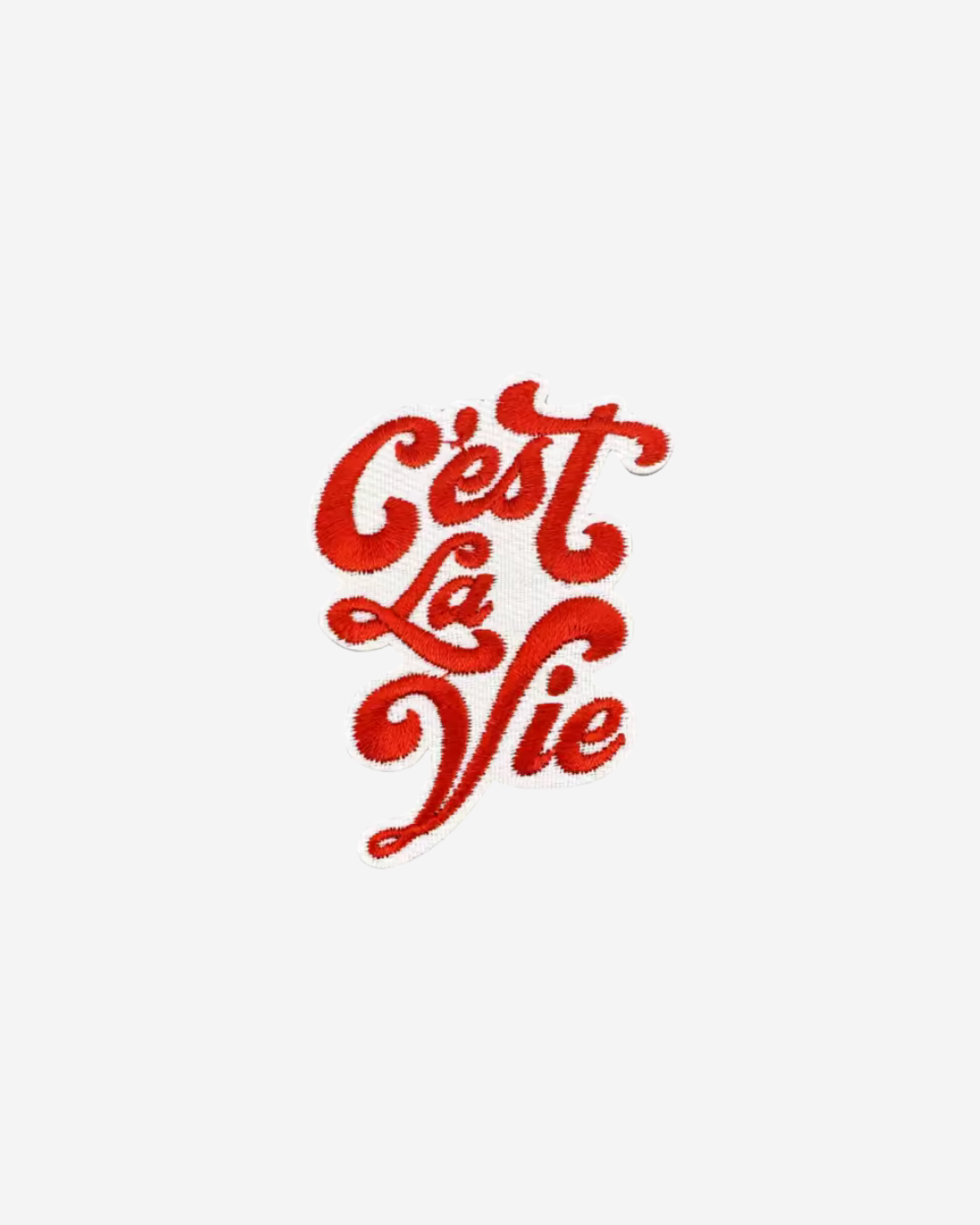 c'est la vie iron-on patch
