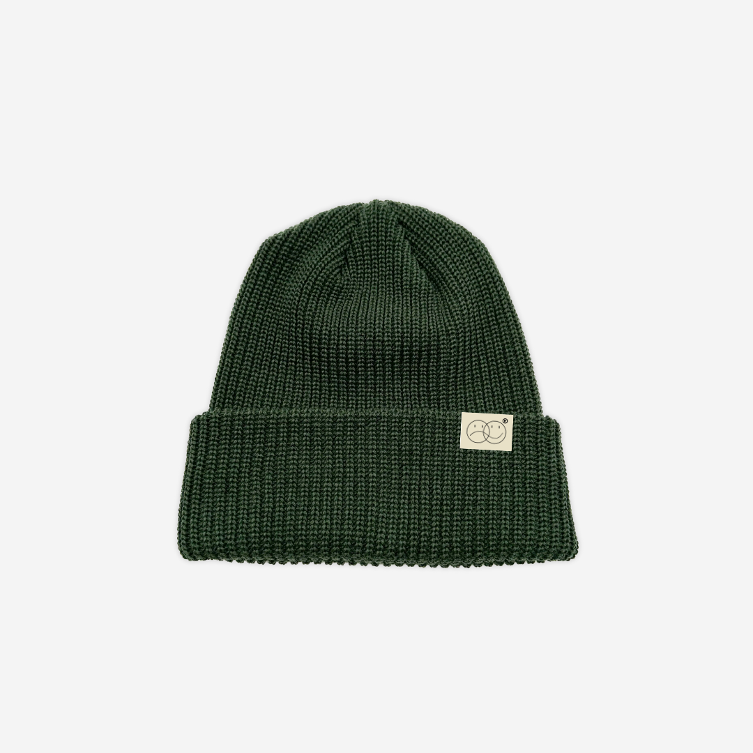 FOREST GREEN KNIT BEANIE