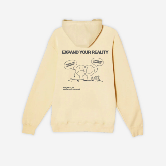 'EXPAND YOUR REALITY' butter hoodie