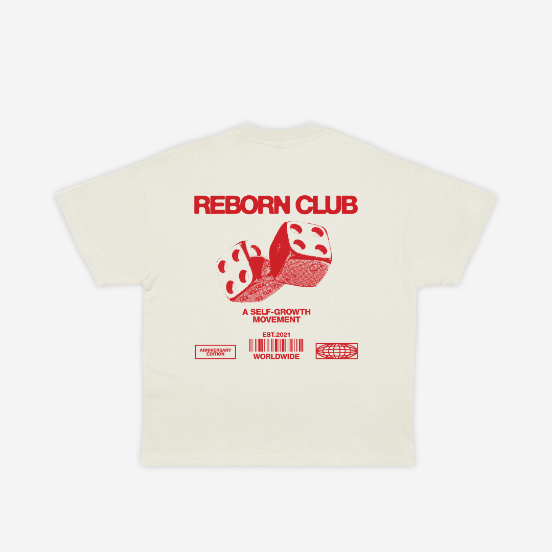 'TAKE A CHANCE' TEE IN CREAM