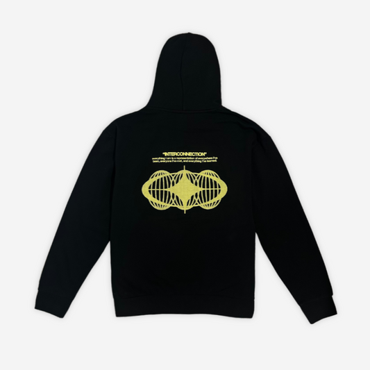 'INTERCONNECTION' black hoodie