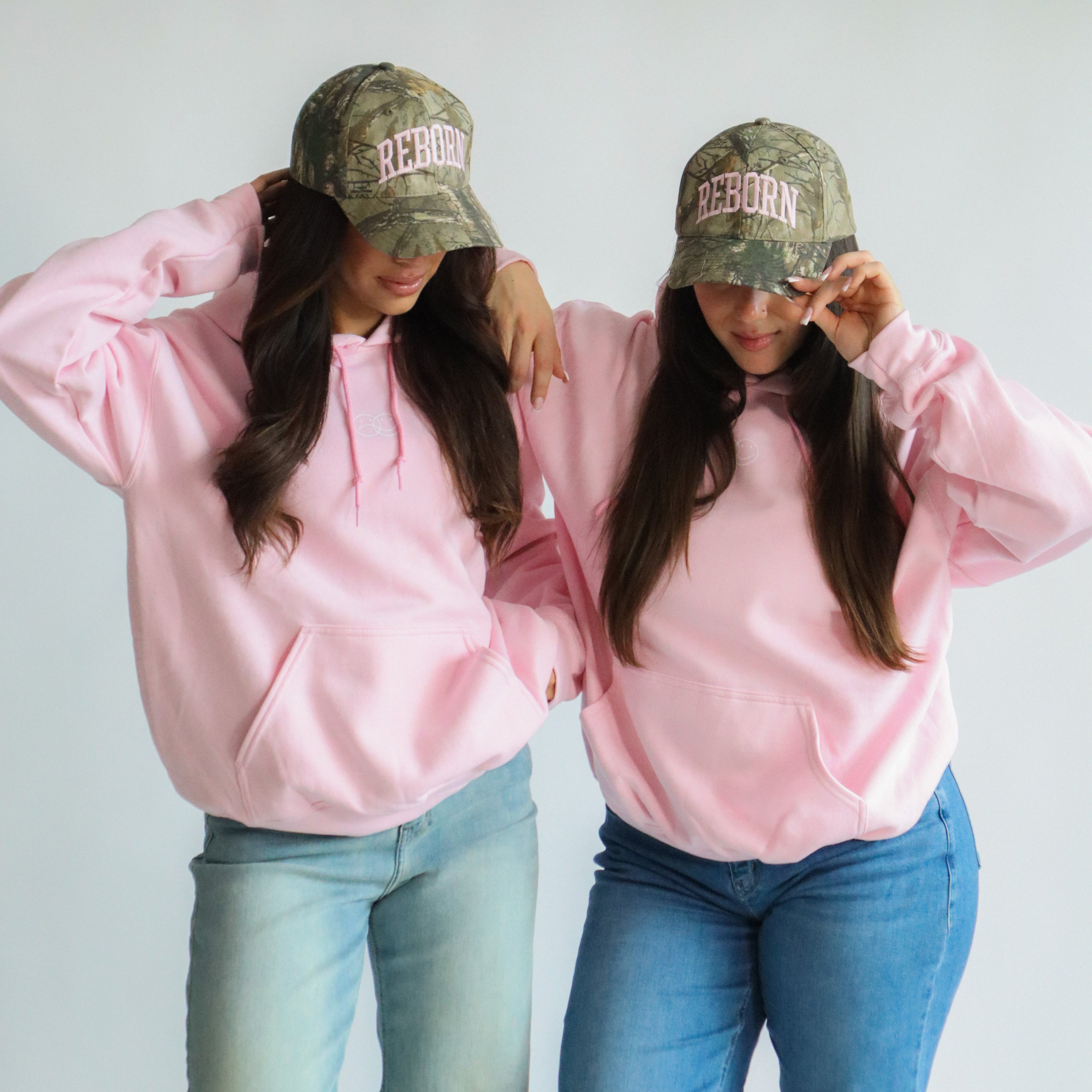 "REBORN" CAP IN PINK CAMO