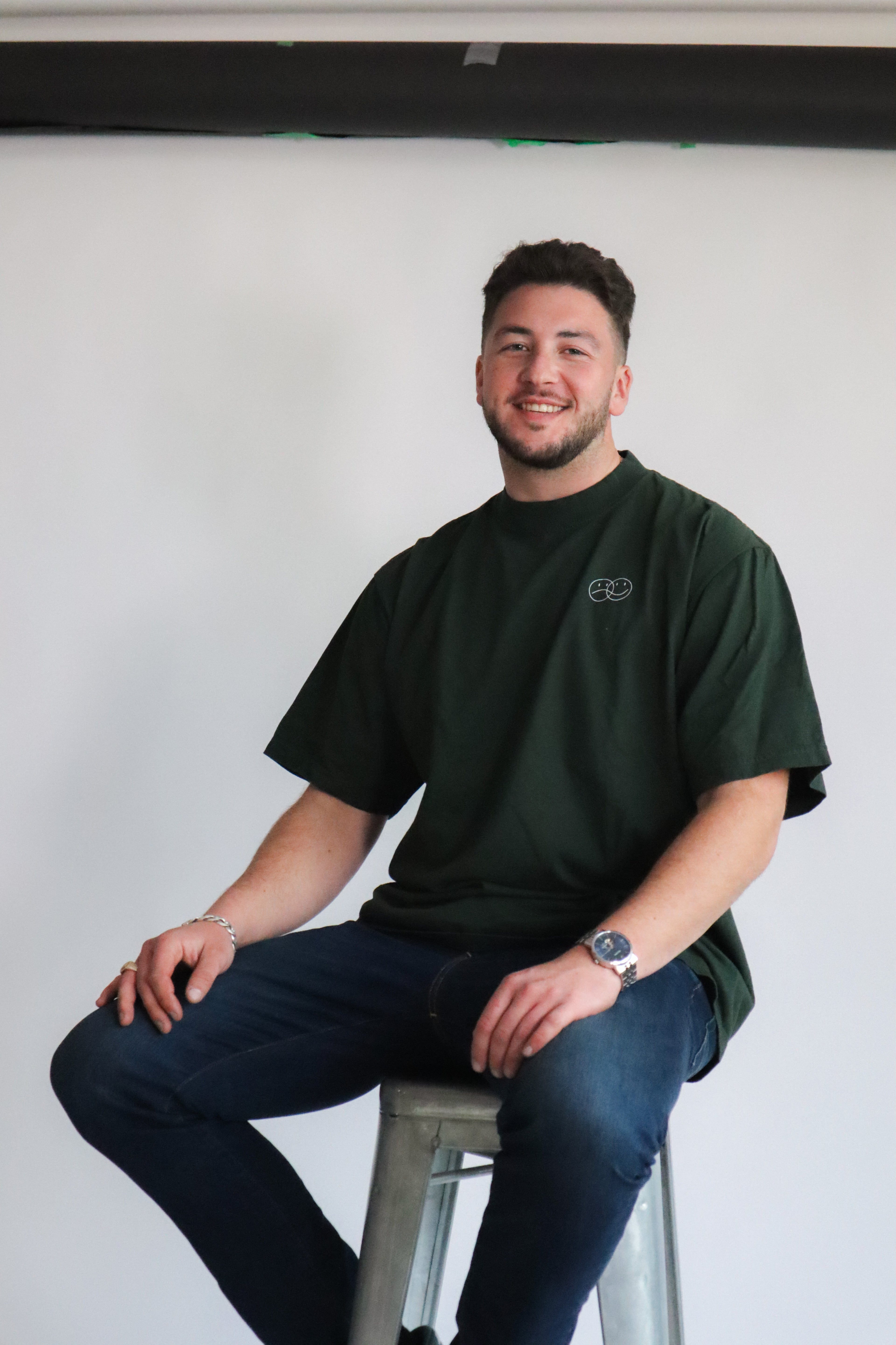 'TAKE A CHANCE' TEE IN MOSS