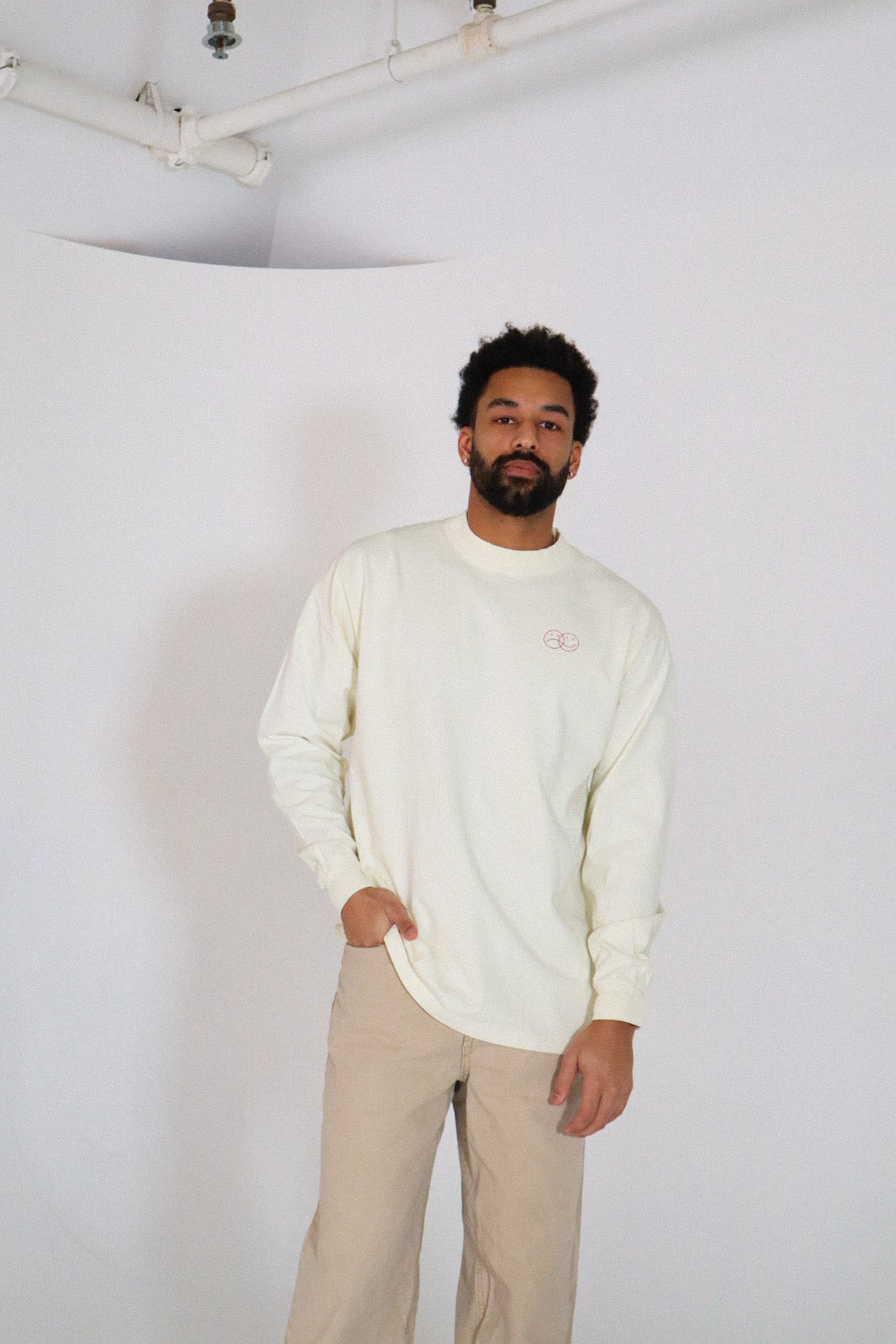 'TAKE A CHANCE' LONG SLEEVE IN CREAM