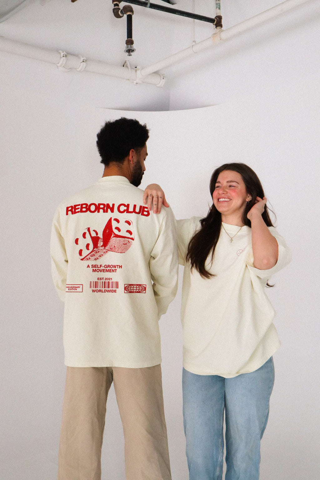 'TAKE A CHANCE' LONG SLEEVE IN CREAM