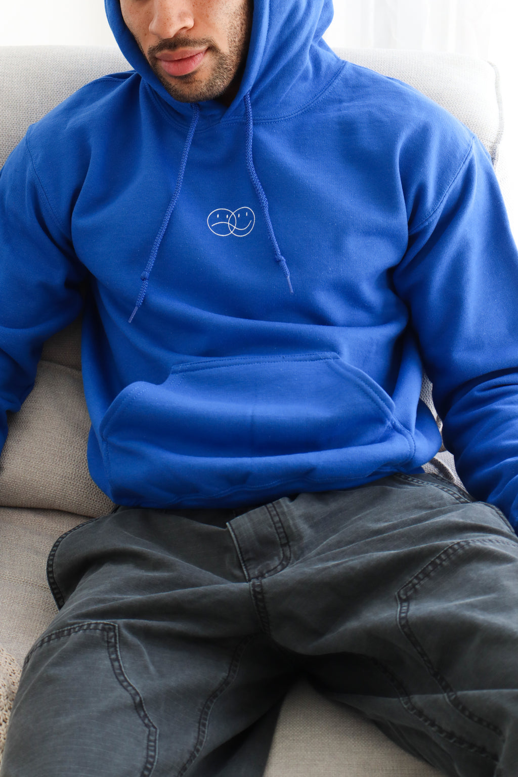 'GRATEFUL FOR YOU' HOODIE IN ROYAL BLUE