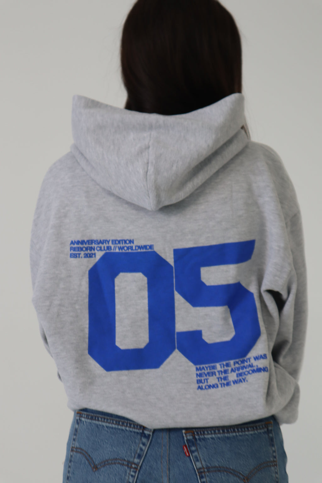 'THE BECOMING' HOODIE IN GREY