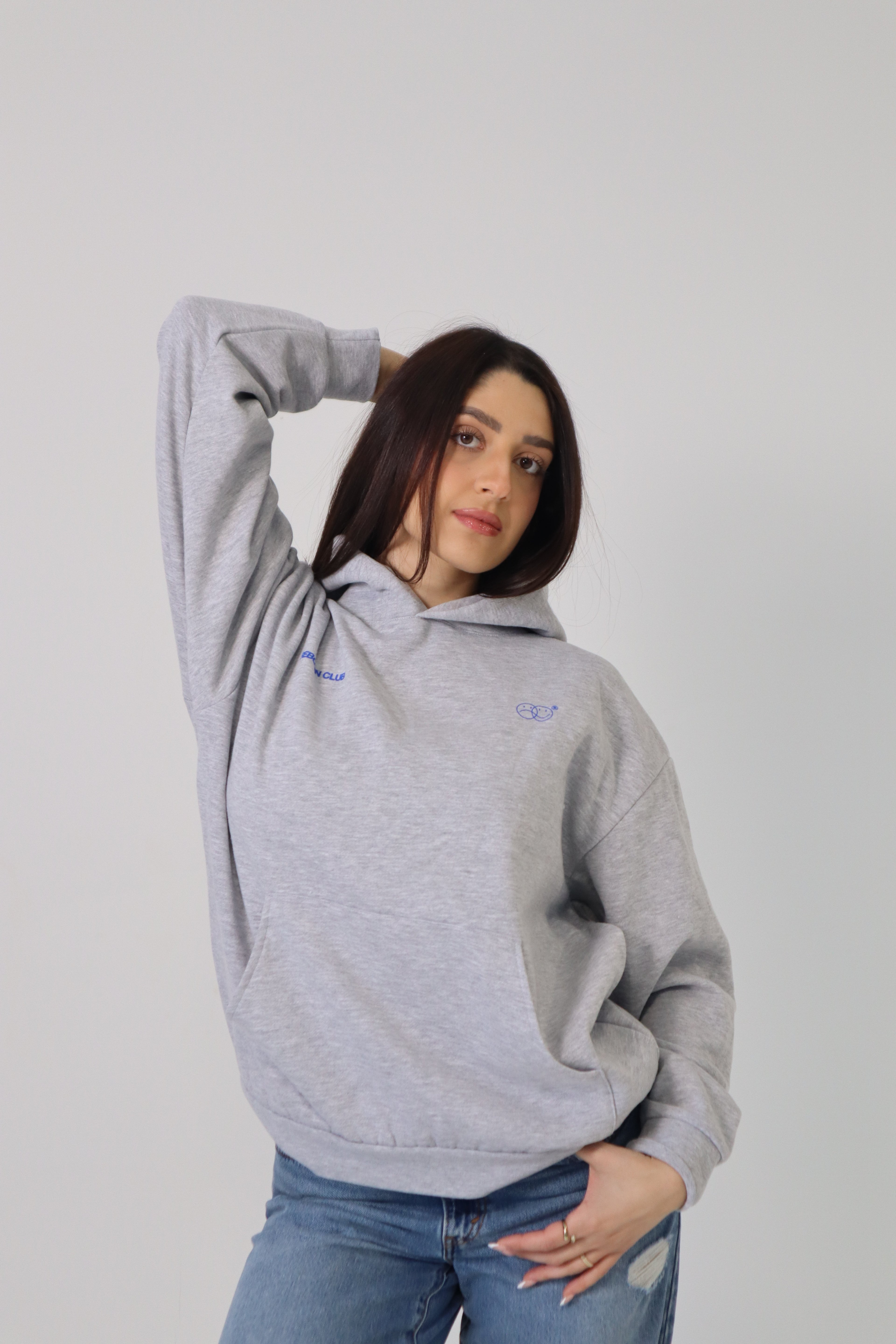 'THE BECOMING' HOODIE IN GREY