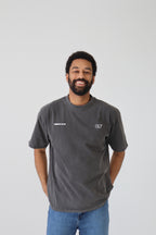 'THE BECOMING' TEE IN ACID GREY