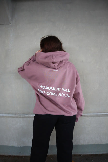 THIS MOMENT' mauve hoodie