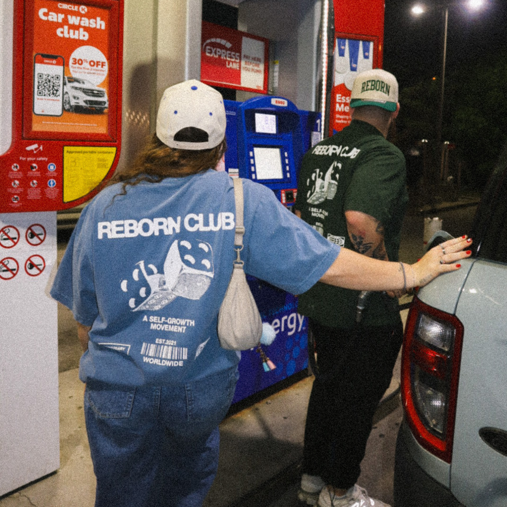 'TAKE A CHANCE' TEE IN DENIM