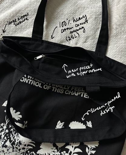 "THIS CHAPTER" tote in black