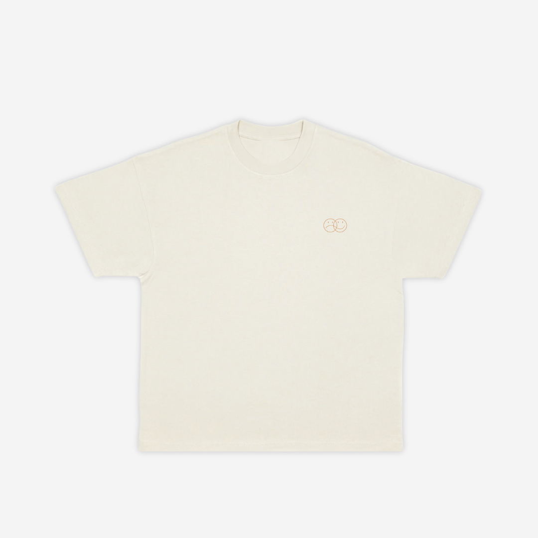 'TAKE A CHANCE' tee in cream