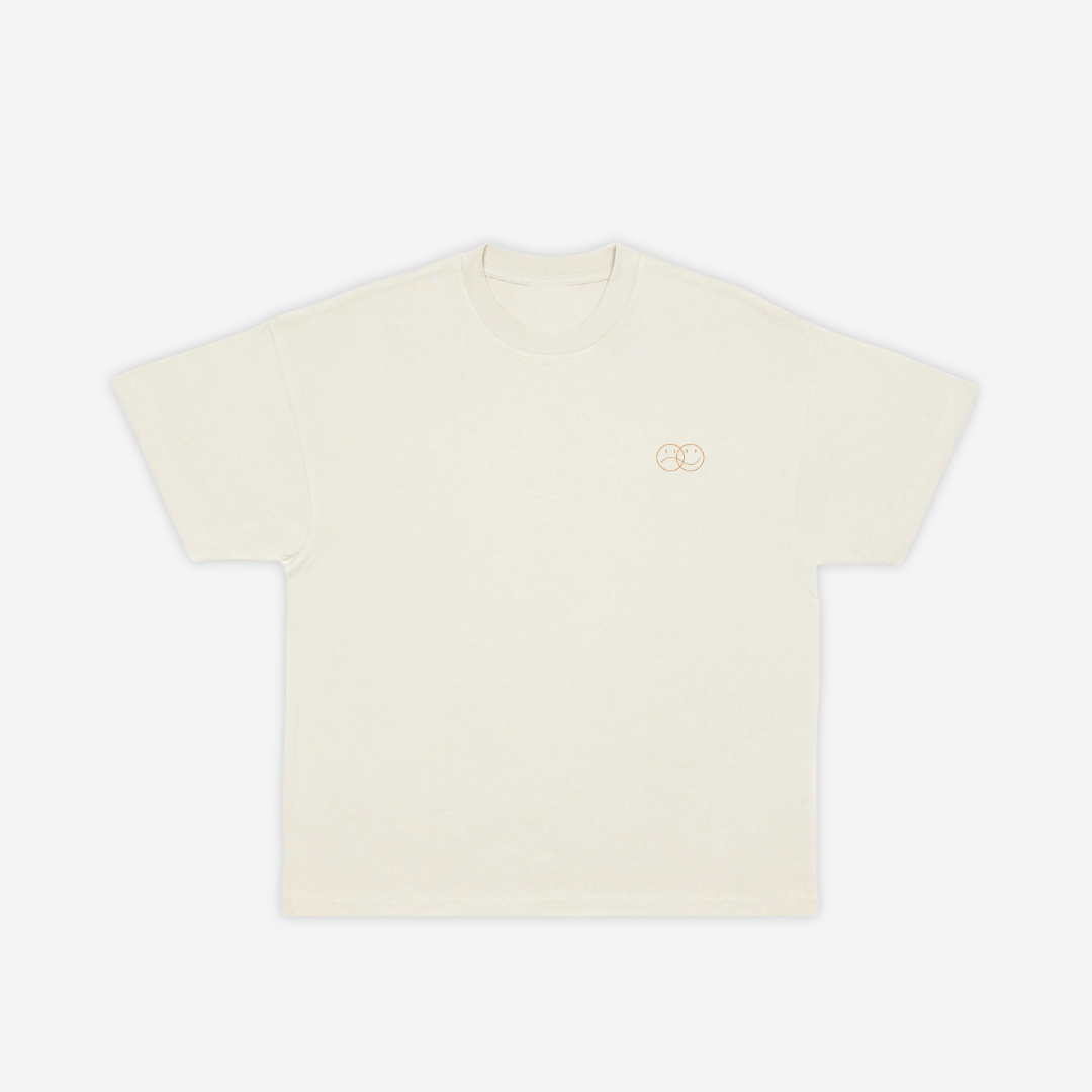'TAKE A CHANCE' TEE IN CREAM