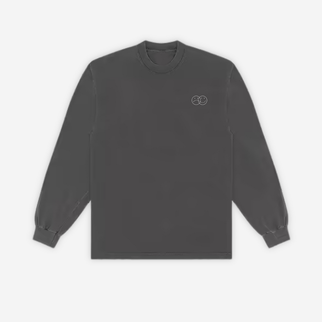 'TAKE A CHANCE' LONG SLEEVE IN ACID GREY