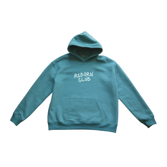 "STILL TIME" lux hoodie in Sea