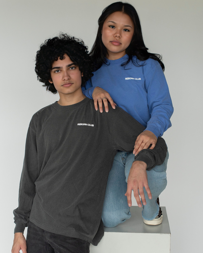 'TRUTH ABOUT GROWTH' long sleeve in periwinkle