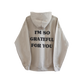 'GRATEFUL FOR YOU' tan hoodie