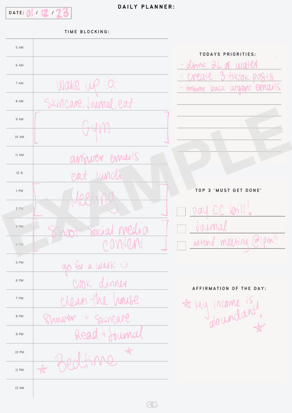 DIGITAL PLANNER (daily, weekly, monthly)