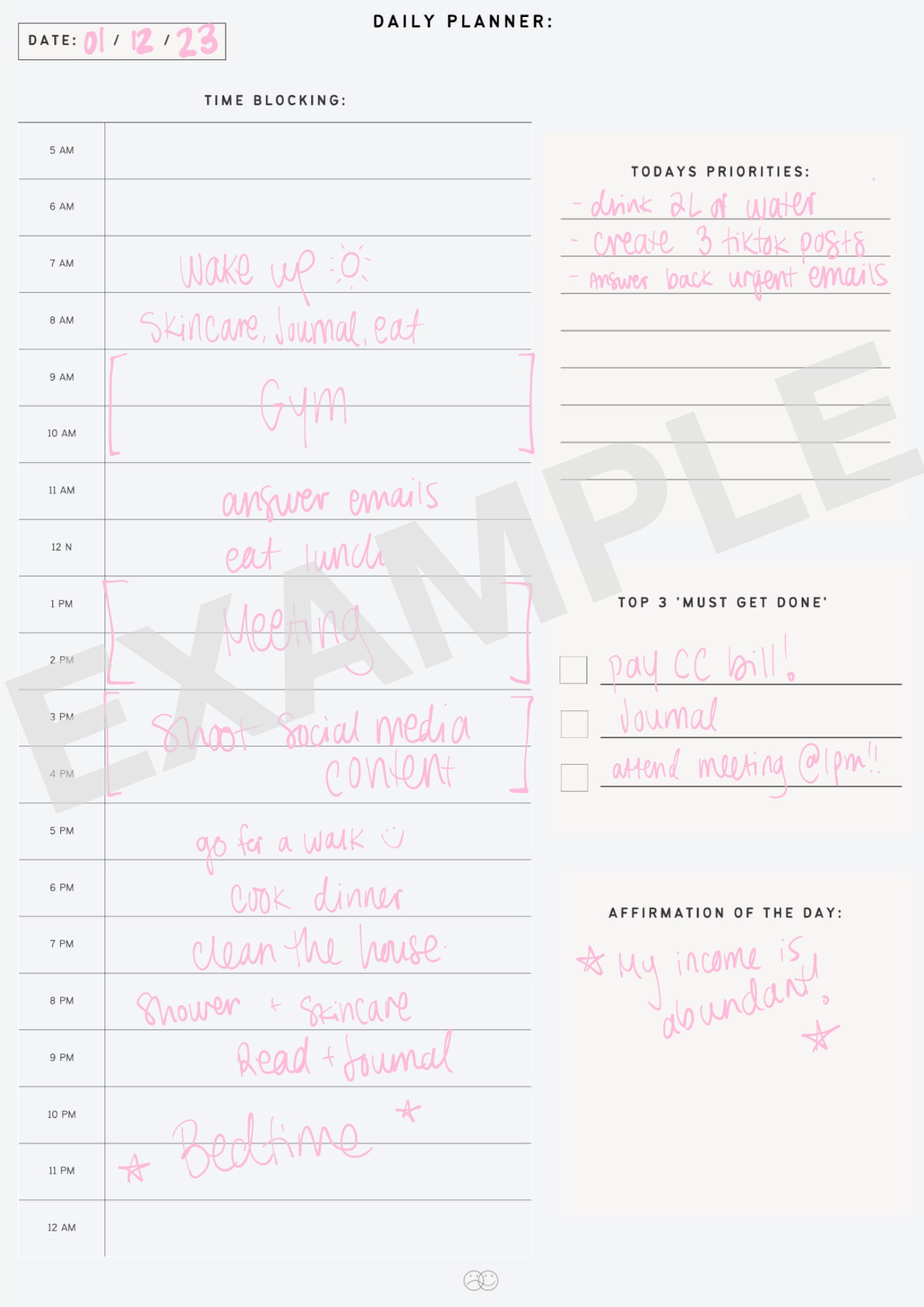 DIGITAL PLANNER (daily, weekly, monthly)
