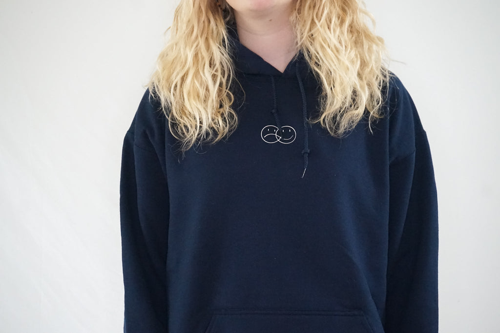 'GRATEFUL FOR YOU' HOODIE IN NAVY BLUE